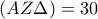\left( AZ\Delta \right)=30