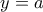y=a 
