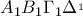\displaystyle{A_{1}B_{1}\Gamma _{1}\Delta ^{_{_{1}}}}