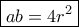 \boxed{ab=4r^2} \boxed{ab=4r^2}