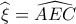 \widehat {{\xi _{}}} = \widehat {AEC}