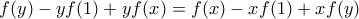 f(y)-yf(1)+yf(x)=f(x)-xf(1)+xf(y)