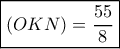 \boxed{(OKN)=\frac{55}{8}} \boxed{(OKN)=\frac{55}{8}}