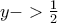 y->\frac{1}{2}