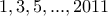 1,3,5,...,2011