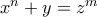 x^n + y = z^m