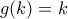 g(k)=k