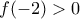 f(-2)>0