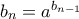 b_n = a^{b_{n-1}}