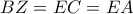 BZ=EC=EA