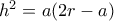 h^2=a(2r-a)