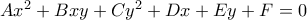 Ax^2+Bxy+Cy^2+Dx+Ey+F=0