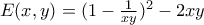 E(x,y)=(1-\frac{1}{xy})^2-2xy