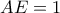AE=1