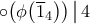 \circ\bigl({\phi\bigl({\overline{1}_4}\bigr)}\bigr)\,\big|\,4