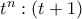 t^n : (t+1)