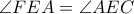 \angle FEA=\angle AEC