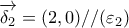 \displaystyle{ \overrightarrow{\delta _2}=(2,0)// (\varepsilon _2)}
