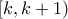 [k,k+1)