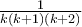\frac{1}{k(k+1)(k+2)}