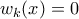 w_k(x)=0