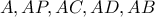 A,AP,AC,AD,AB