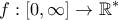 \displaystyle{f:[0, \infty ]\rightarrow \mathbb{R}^*}