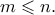 m \leqslant n.