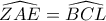 \displaystyle 
\widehat{ZAE} = \widehat{BCL}