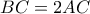 BC=2AC