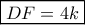 \boxed{DF = 4k} \boxed{DF = 4k}