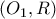 \displaystyle{(O_1,R)}
