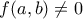 f(a,b) \neq 0