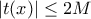 |t(x)| \leq 2M