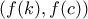 (f(k),f(c))