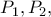  P_1, P_2, 