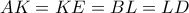 AK=KE=BL=LD