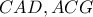CAD, ACG