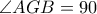 \angle AGB=90