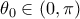 \theta _0\in (0, \pi )