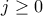 j \geq 0