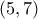 \left( 5,7 \right)