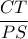 \dfrac{CT}{PS}