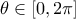 \theta \in [0,2\pi]