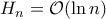 H_n=\mathcal O(\ln n)
