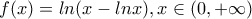 f(x)=ln(x-lnx), x\in (0,+\infty)