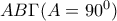 AB\Gamma (A=90^0)