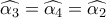 \widehat {{\alpha _3}} = \widehat {{\alpha _4}} = \widehat {{\alpha _2}}