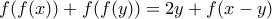 f(f(x)) + f(f(y)) = 2y + f(x-y)