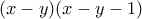 \displaystyle (x-y)(x-y-1) \displaystyle (x-y)(x-y-1)